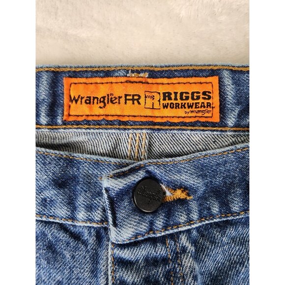 Wrangler FR Riggs Workwear Jeans Mens W38"x27" Blue HRC2 2112 - Picture 5 of 16